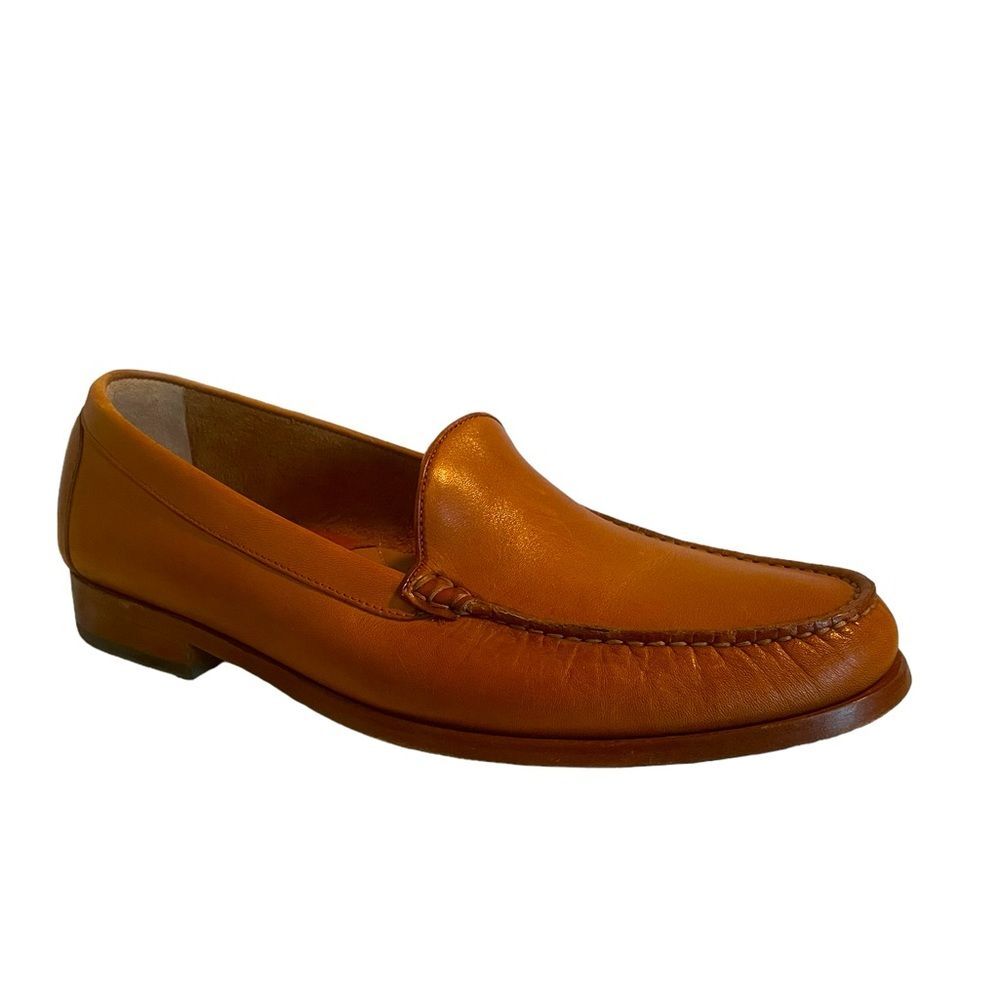 Men's Classic Leather Penny Loafers in Cognac Brown